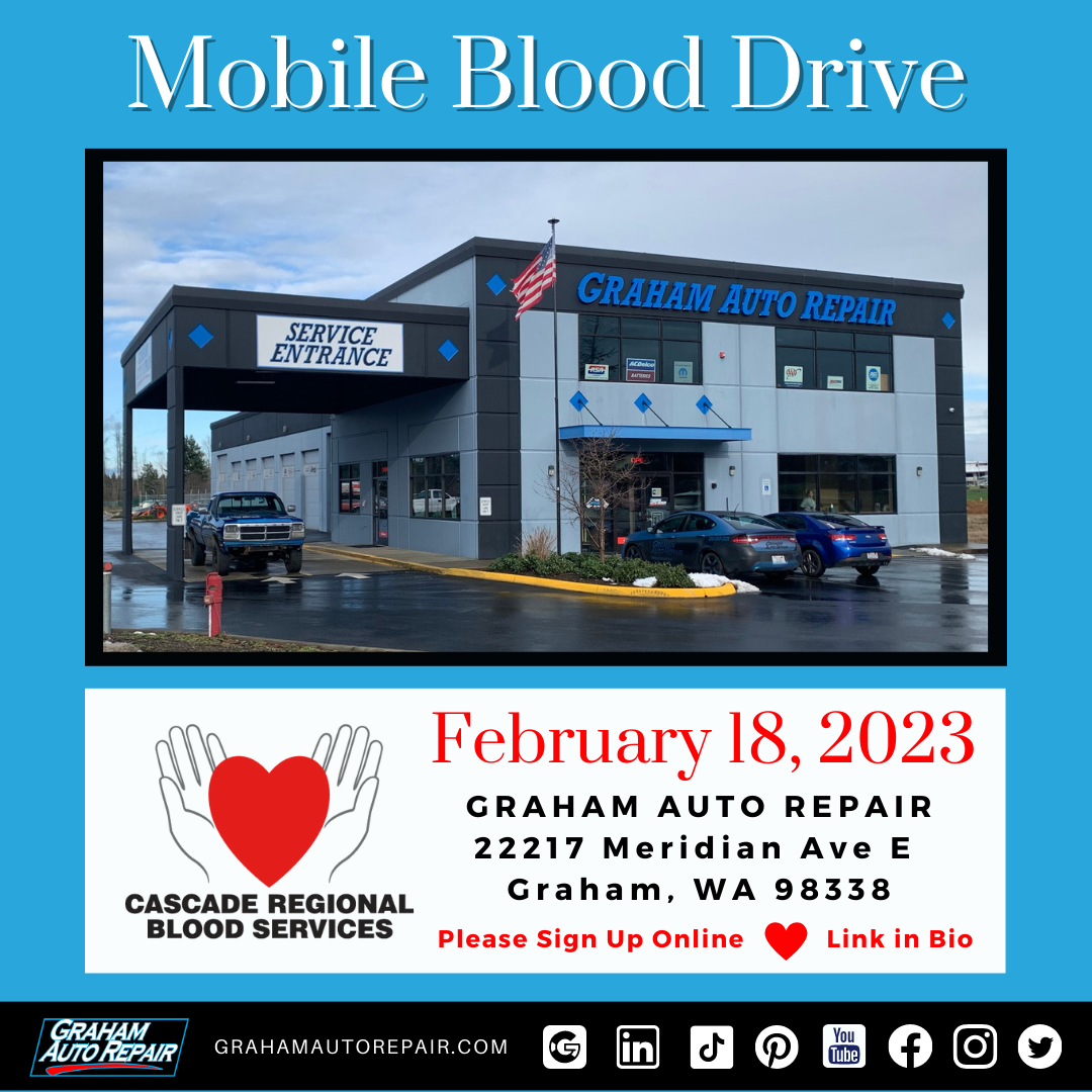 Blood Drive February 2023 at Graham Auto Repair