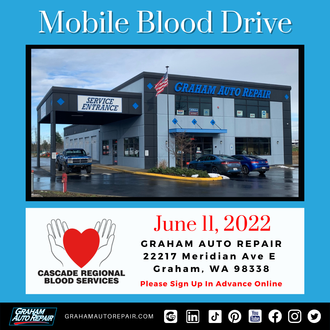 Mobile Blood Drive in June 2022 at Graham Auto Repair