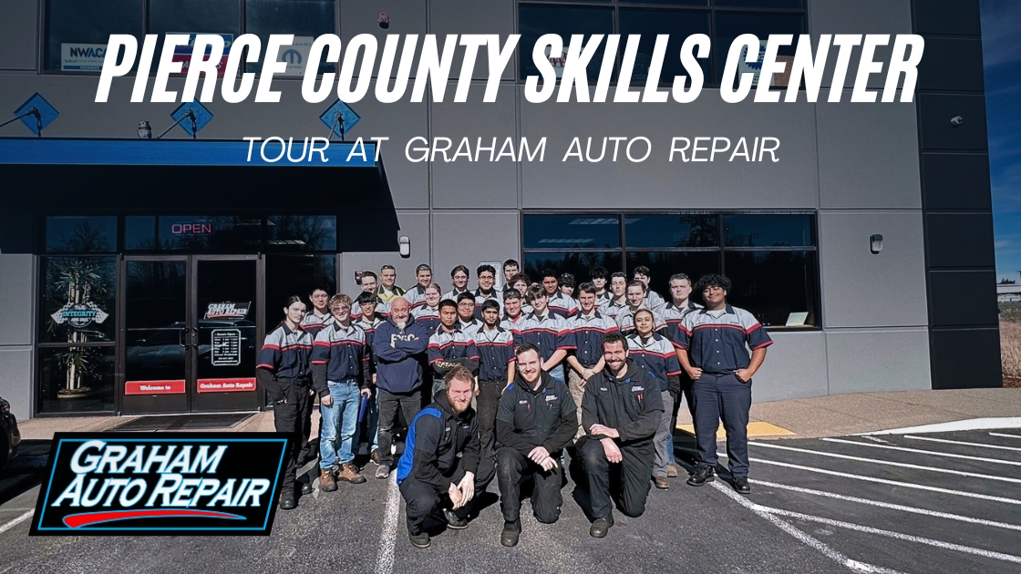 The Automotive Technology Program at Pierce County Skills Center, students visit Graham Auto Repair in Graham, WA.