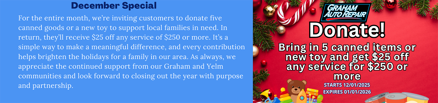 Graham Auto Repair Fall 2025 Newsletter: December Special