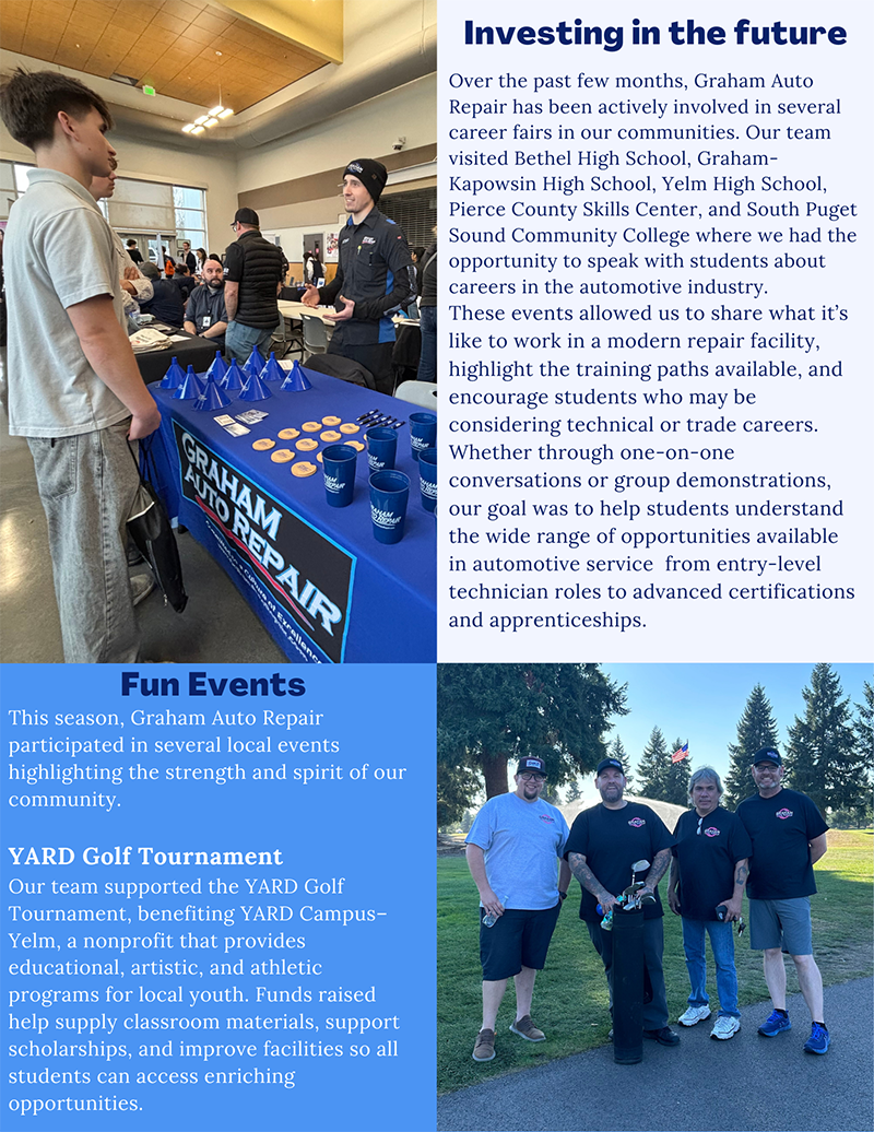 Graham Auto Repair Fall 2025 Newsletter: Investing in the Future