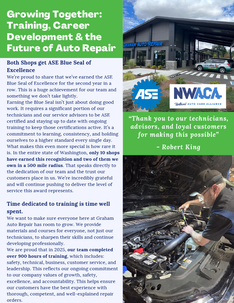 Graham Auto Repair Spring 2026 Newsletter: Growing Together