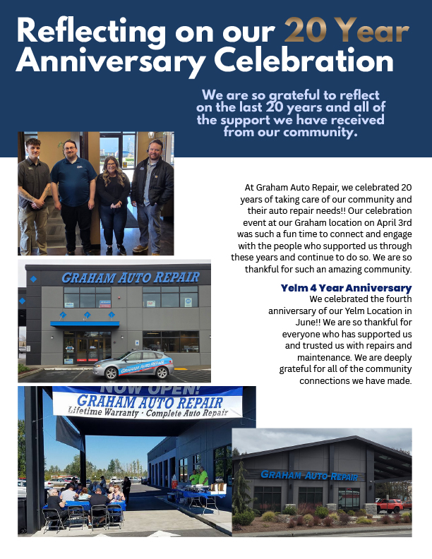 Graham Auto Repair Fall 2026 Newsletter: Community Rocks