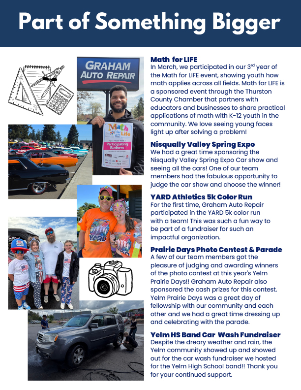 Graham Auto Repair Fall 2026 Newsletter: Community Rocks