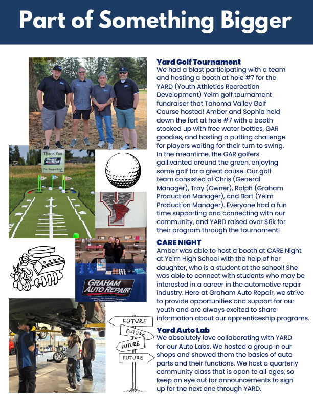 Graham Auto Repair Fall 2026 Newsletter: Community Rocks