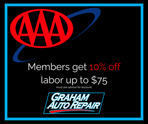 AAA Members get 10% Off Labor | Graham Auto Repair